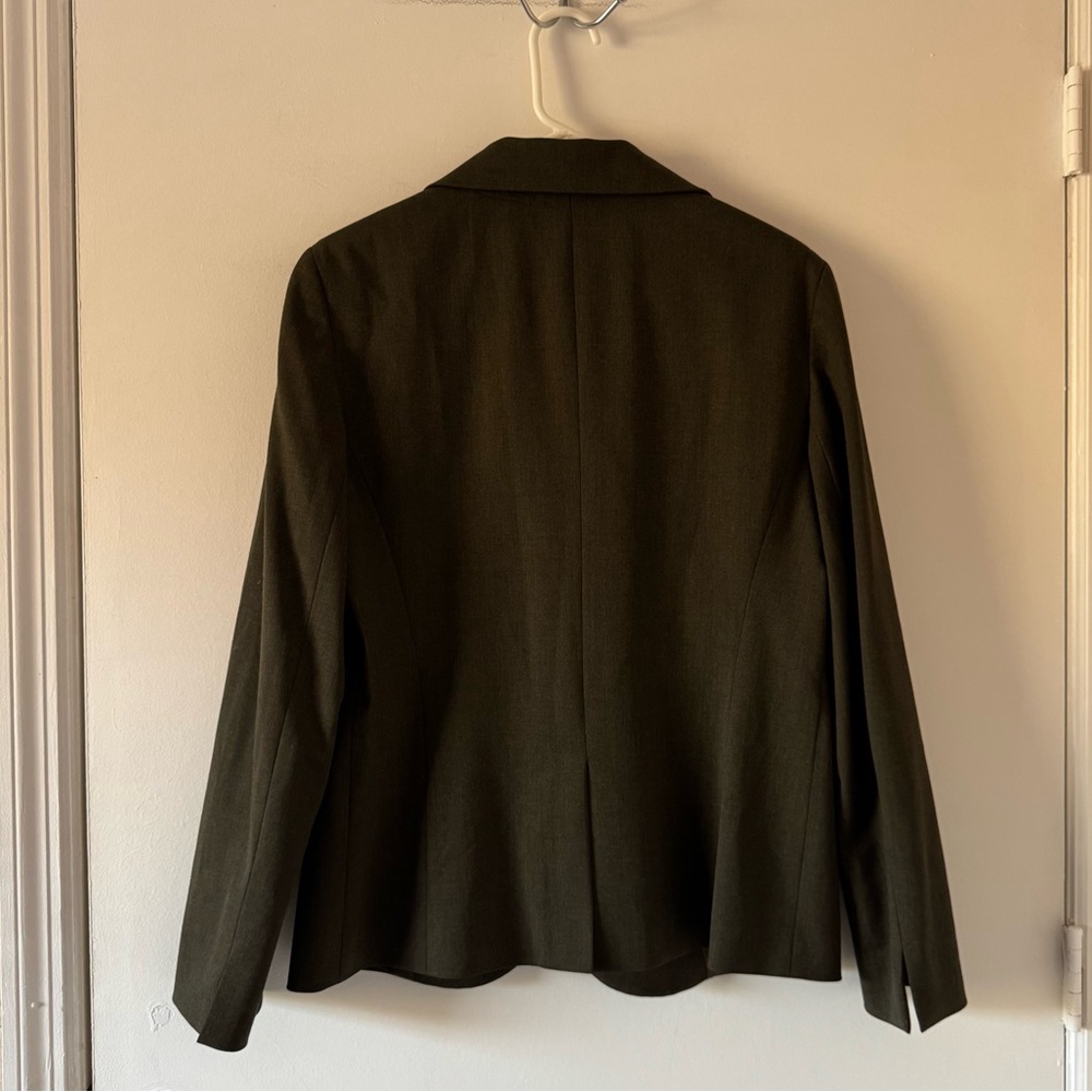 LAFAYETTE 148 NEW YORK Green
Wool Blend One Button Blazer Jacket Size 12 - Picture 2 of 14